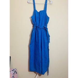 Denim culotte jumpsuit
